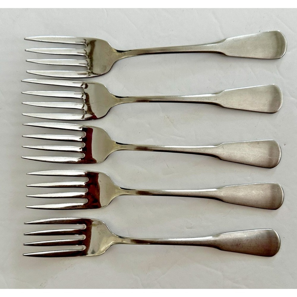 Oneida USA Yankee Clipper Stainless Flatware 5 pc Salad Dessert Forks silverware